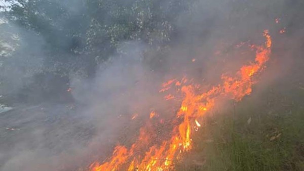 காசல்ரீ நீர்த்தேக்க அணைக்கட்டுக்கு அருகே  தீப்பரவல்! 